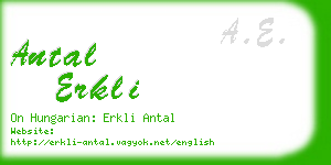 antal erkli business card